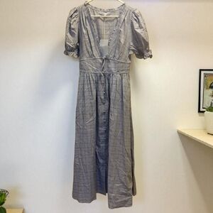 Hill House Blue Plaid Midi Dress